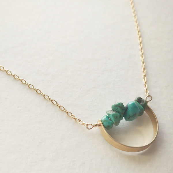 Horizon Necklace • Choice of Gemstone