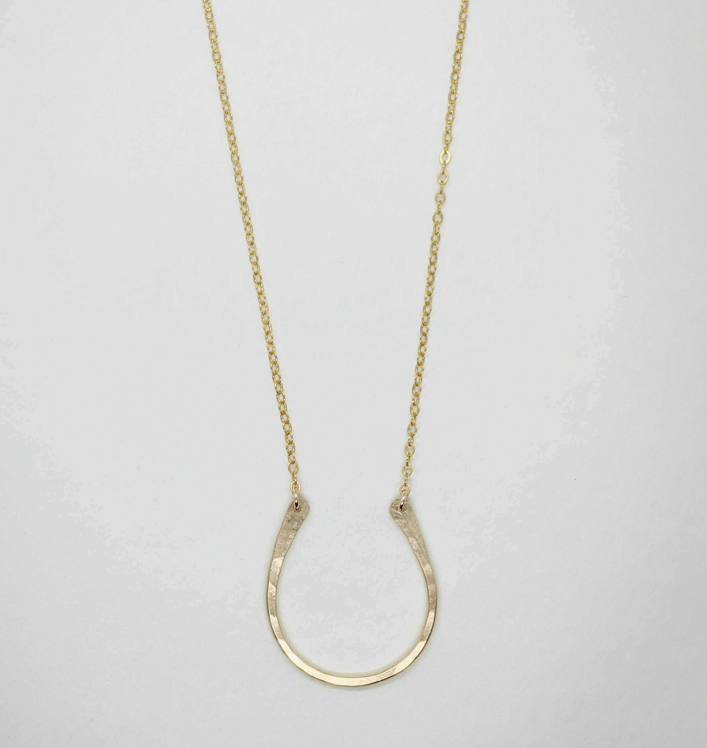 Lucky Horseshoe Necklace • Silver or Gold