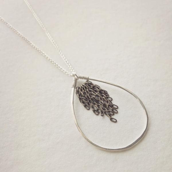 Leonne Teardrop Necklace • Silver Mix
