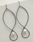 Marquise Drop Earrings • Pearl
