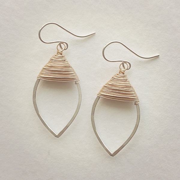 Wrapped Marquise Earrings • Petite