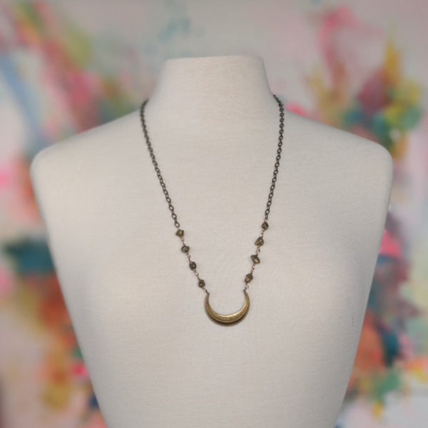 Pyrite Modern Vintage Necklace