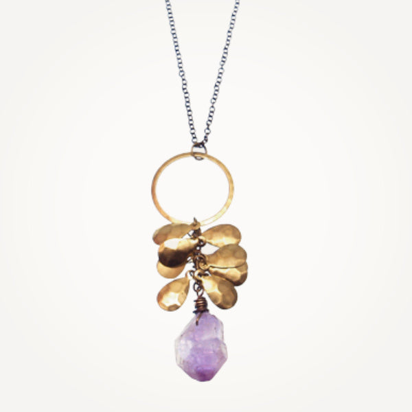 Amethyst Cage Necklace | Beatrixbell Handcrafted Jewelry