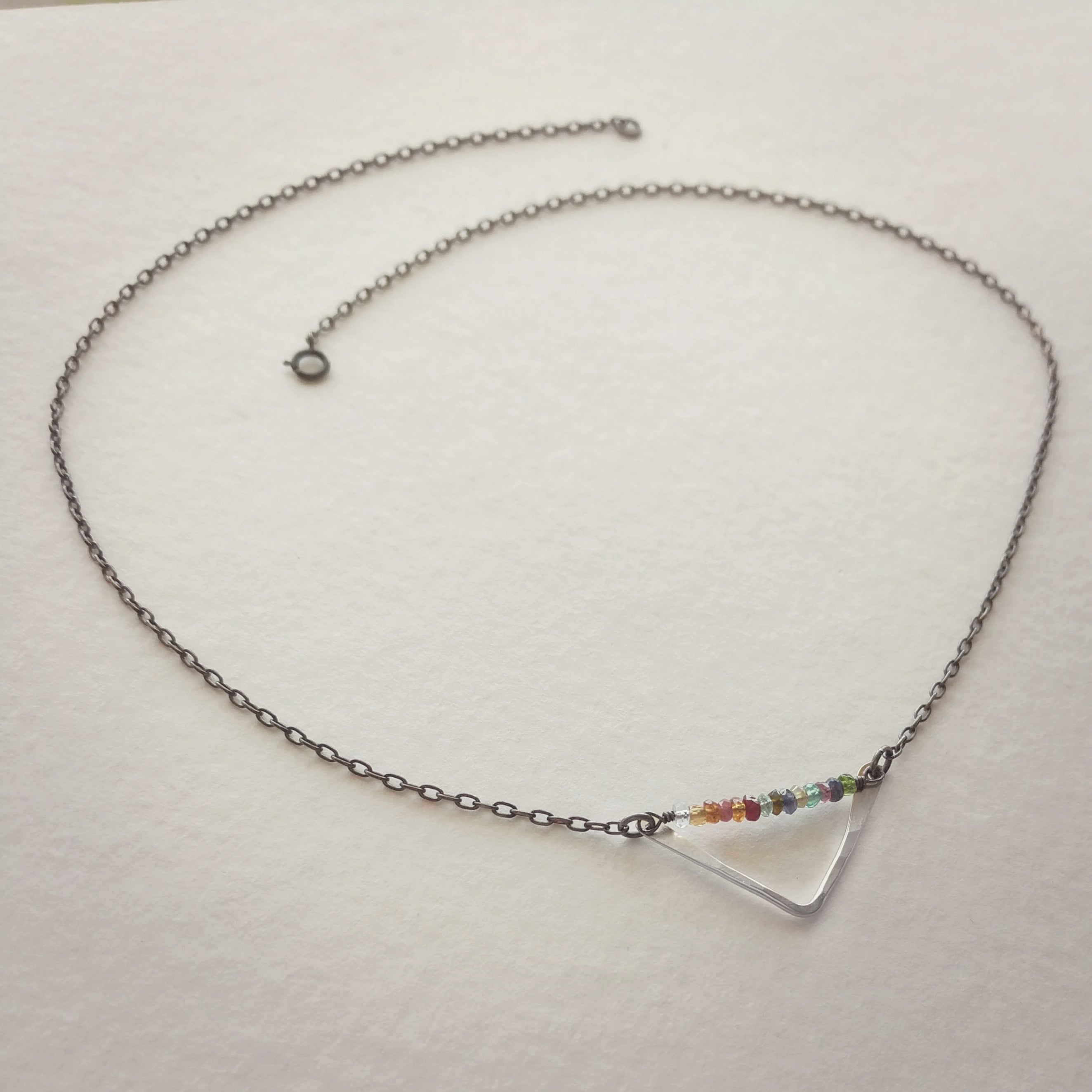 Mineral Hammered V Necklace
