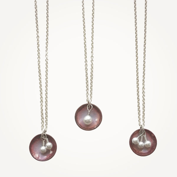 Oyster Necklace • Silver Enamel