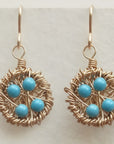 Gold Nest Earrings  • Choice of Pearls