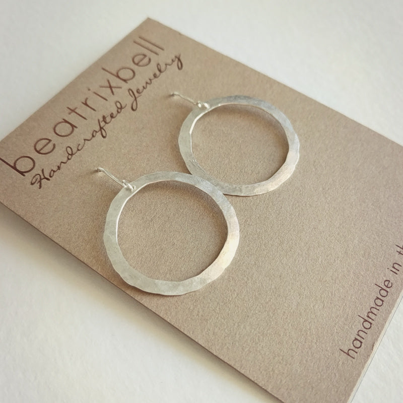 Organic Hoop Earrings • Medium