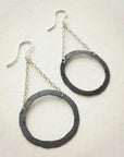 Organic Oxidized Hoop Earrings