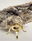 Art Deco Pedestal Ring Dish • Oyster Shell