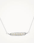 Tiny Silver Peapod Necklace • Your Choice of Peas