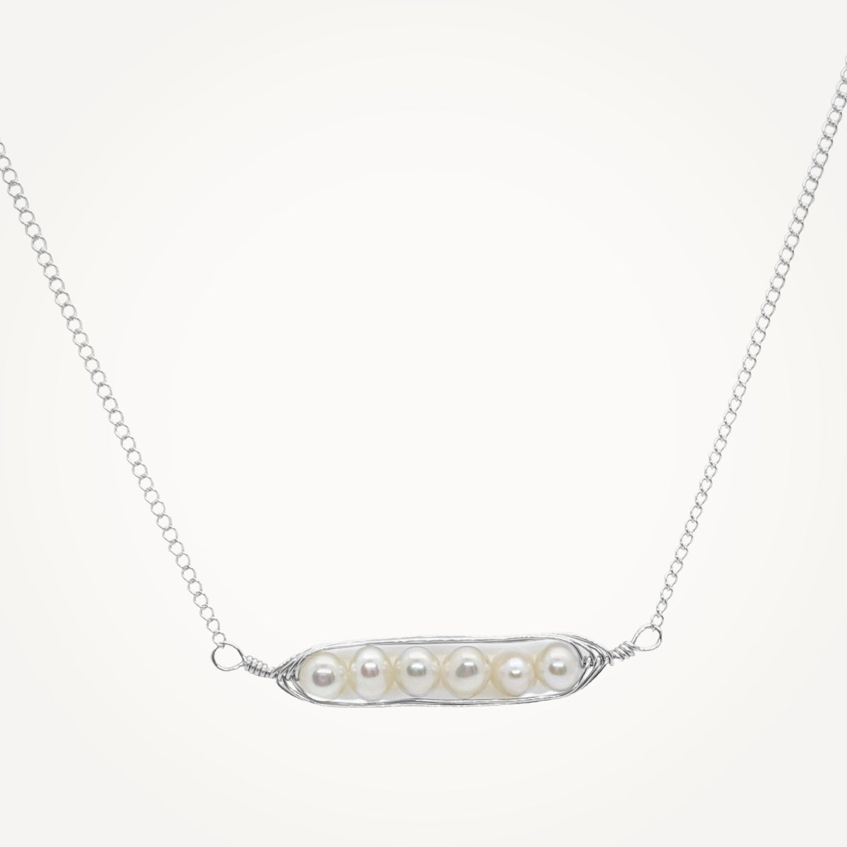 Tiny Silver Peapod Necklace • Your Choice of Peas