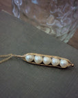 Gold Peapod Necklace • Your Choice of Peas