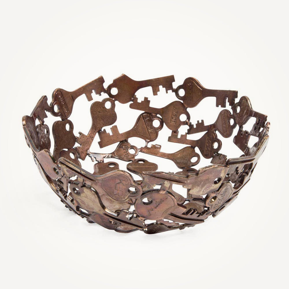 Repurposed Copper Key Bowl • Fair Trade