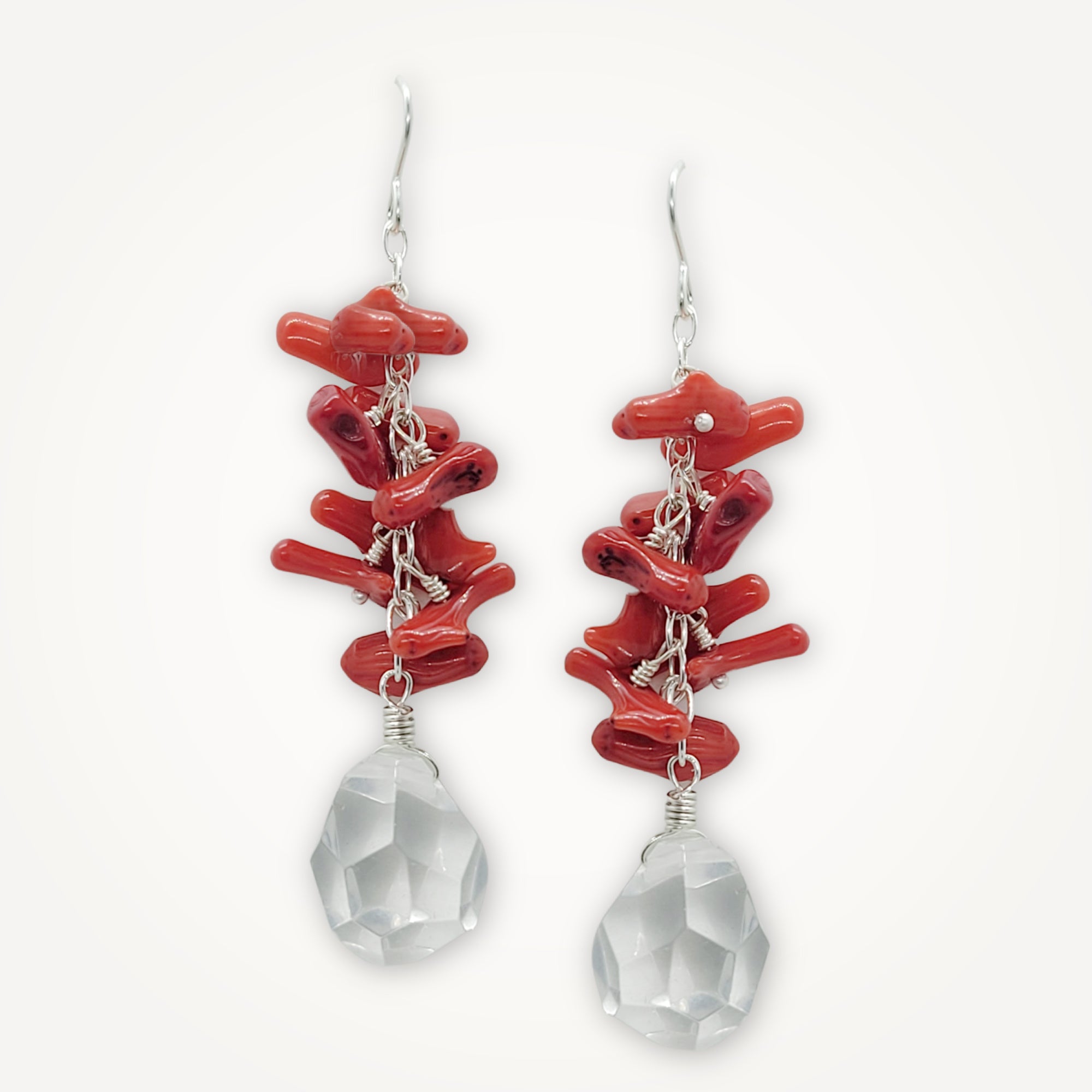 Cupolini Cluster Earrings • Red