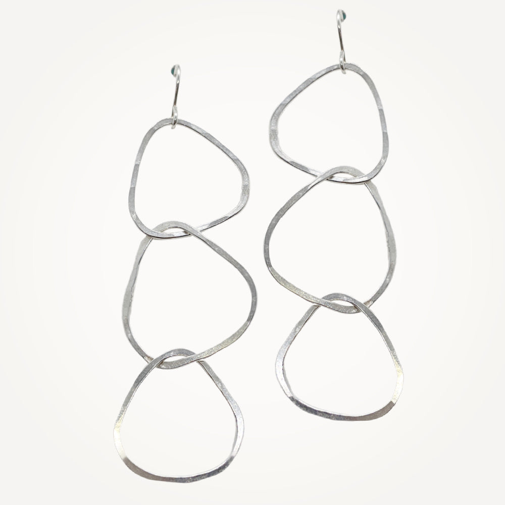 River Rock Earrings • Triple Hoop