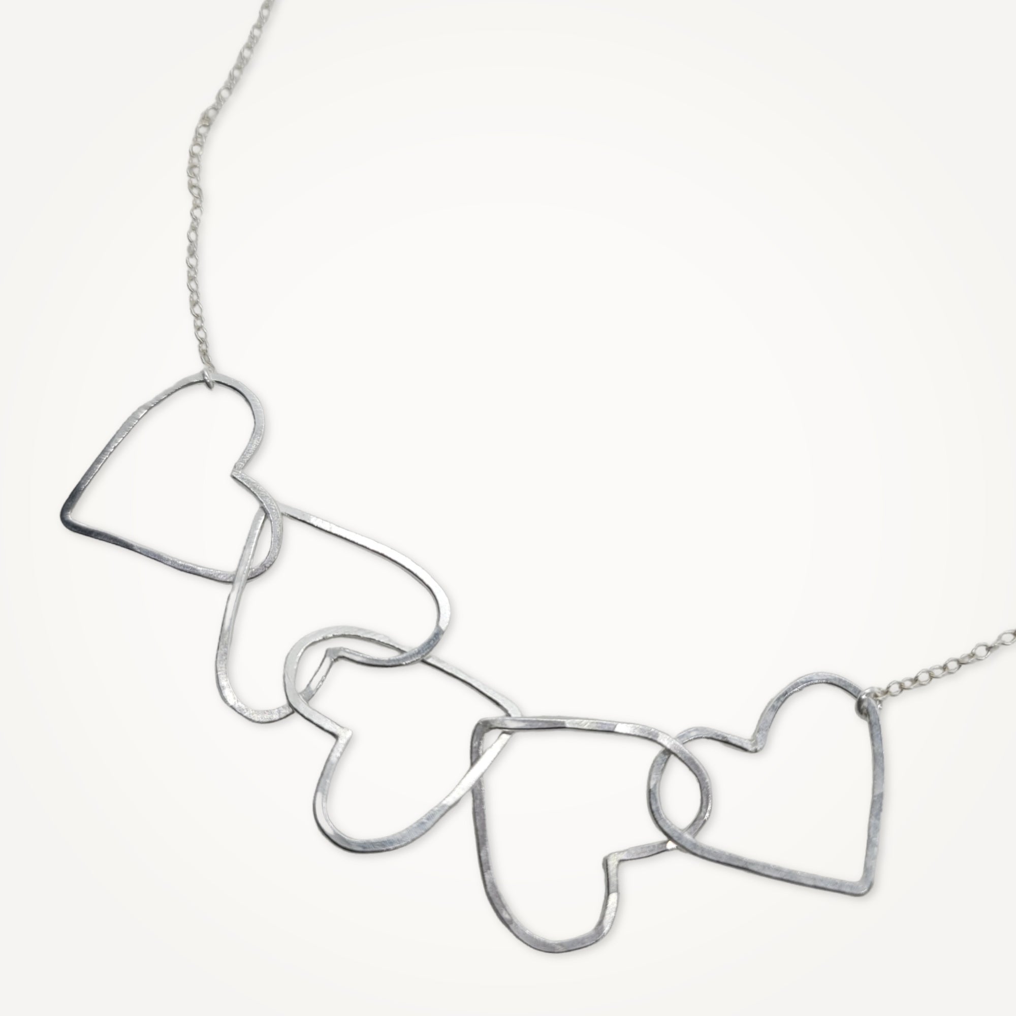 Links of Love Heart Necklace • Choice of Hearts