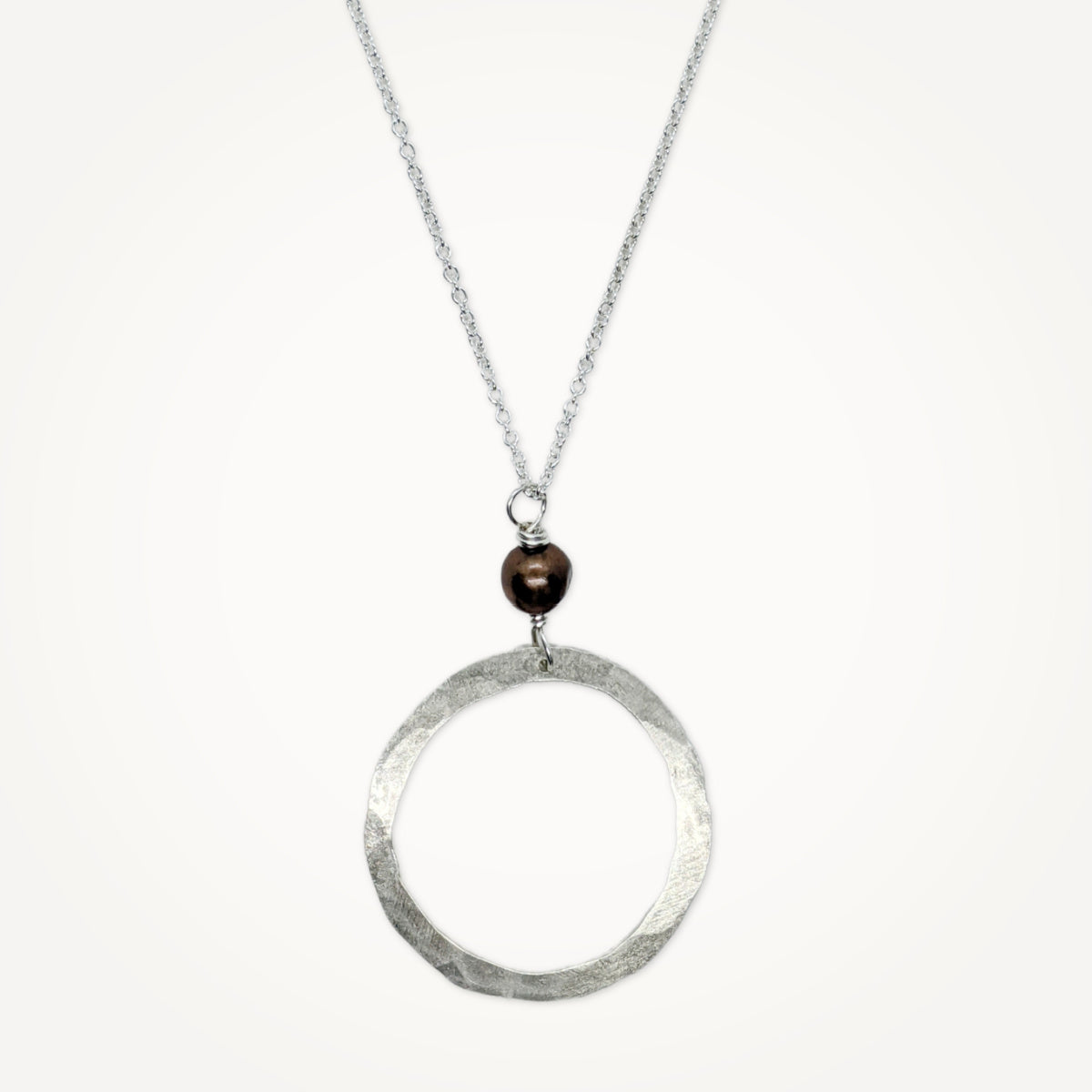 Organic Hoop Necklace • Pearl