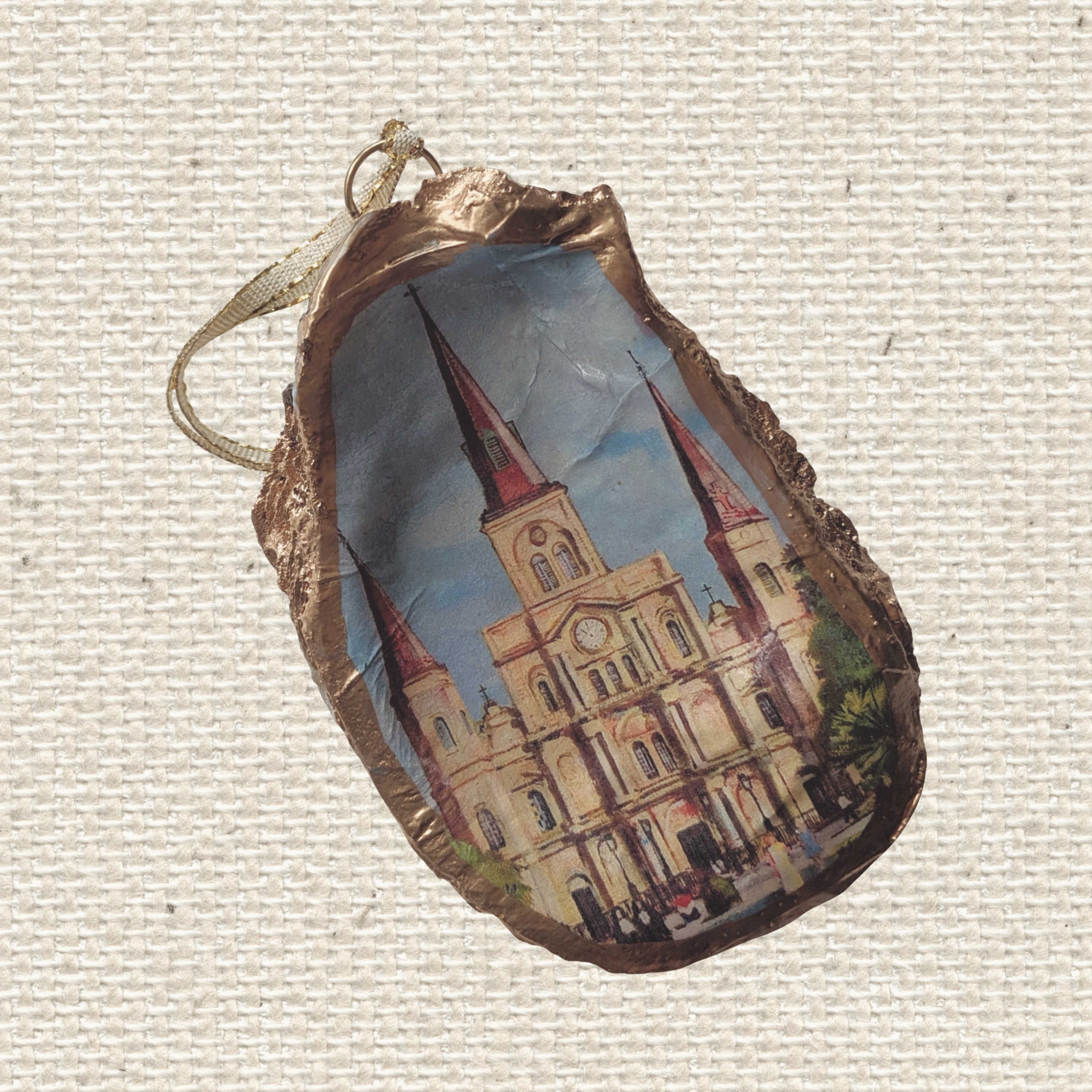 St. Louis Cathedral Ornament • Oyster Shell