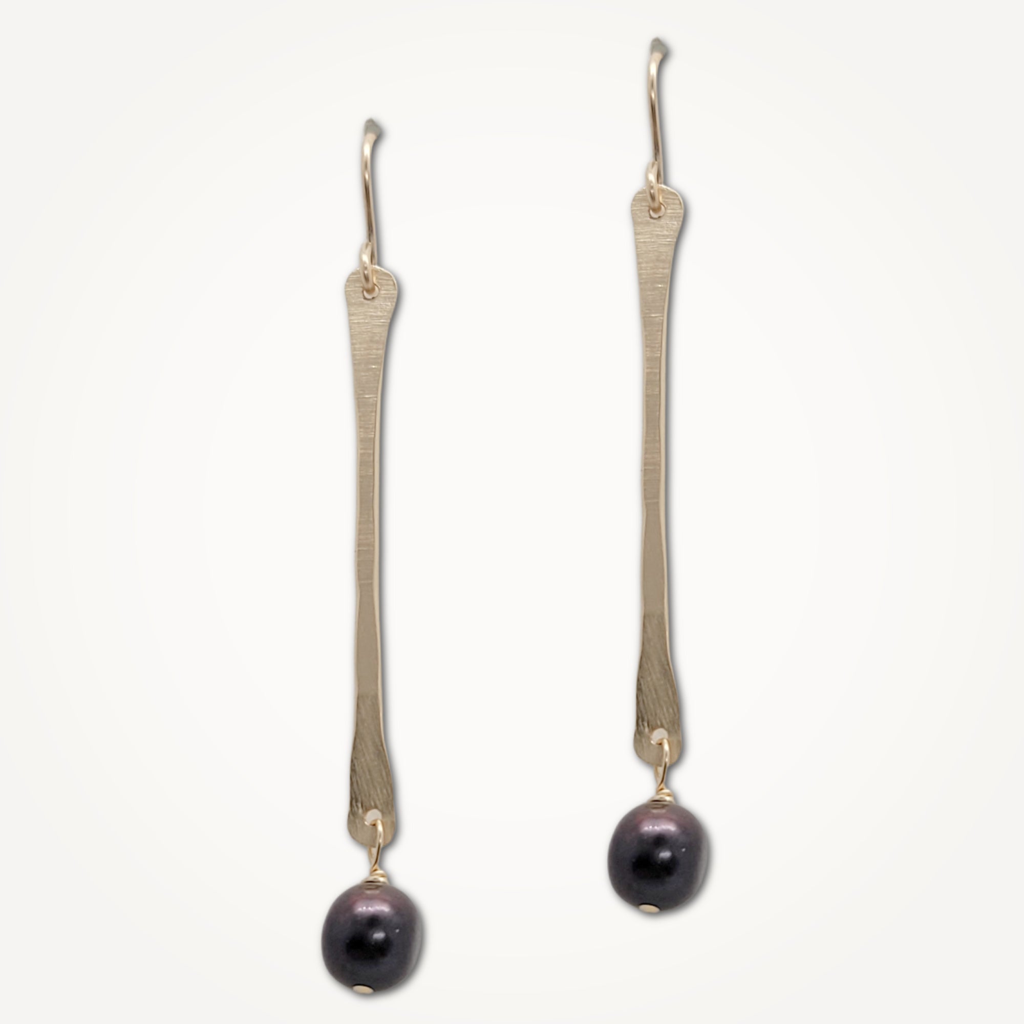 Stick Earrings • Black Pearl