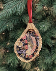 William Morris Strawberry Thief • Oyster Shell Ornament