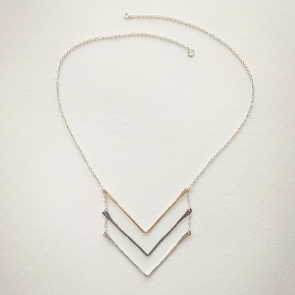 Trifecta Necklace • Sterling Silver or Brass