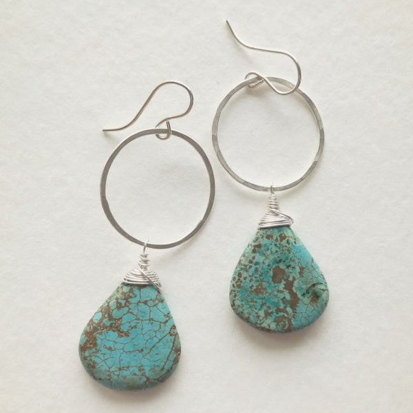 Meridian Earrings • Turquoise Teardrop