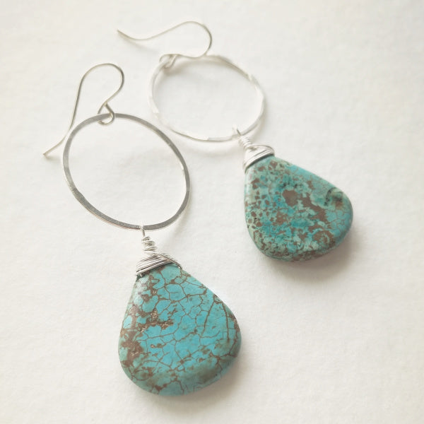 Meridian Earrings • Turquoise Teardrop