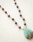Umber Necklace • Pearl & Turquoise