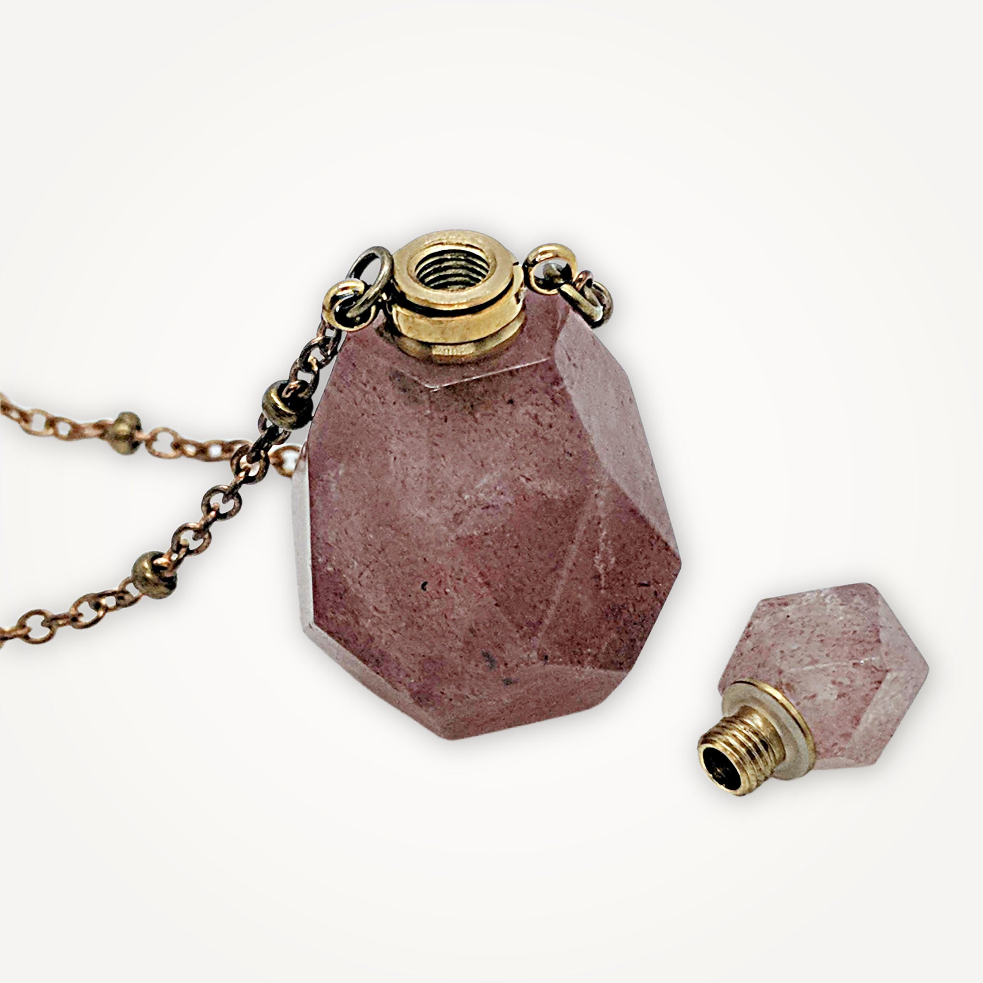 Vial Necklace • Choice of Gemstone