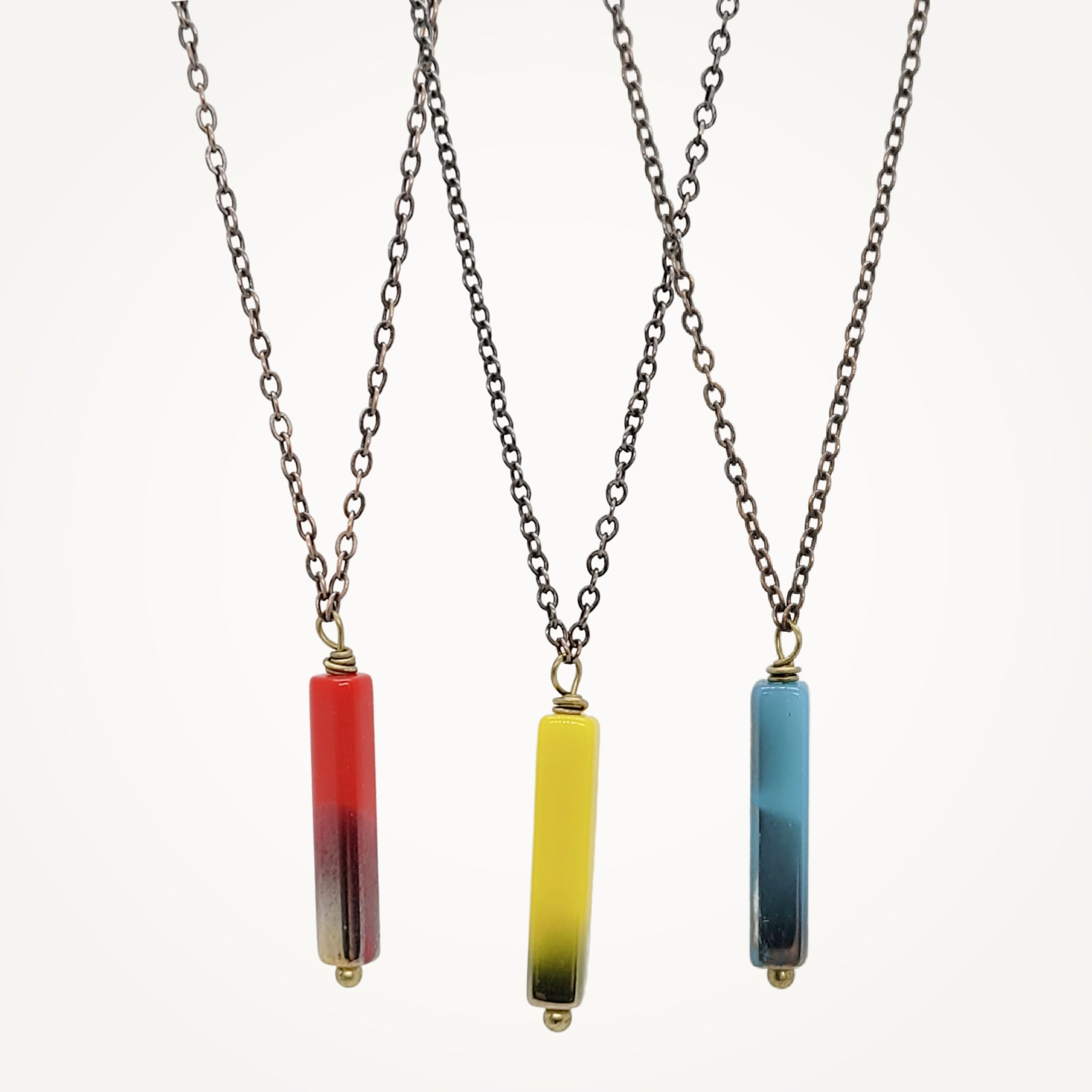 Glass Wand Necklace • Choice of Color
