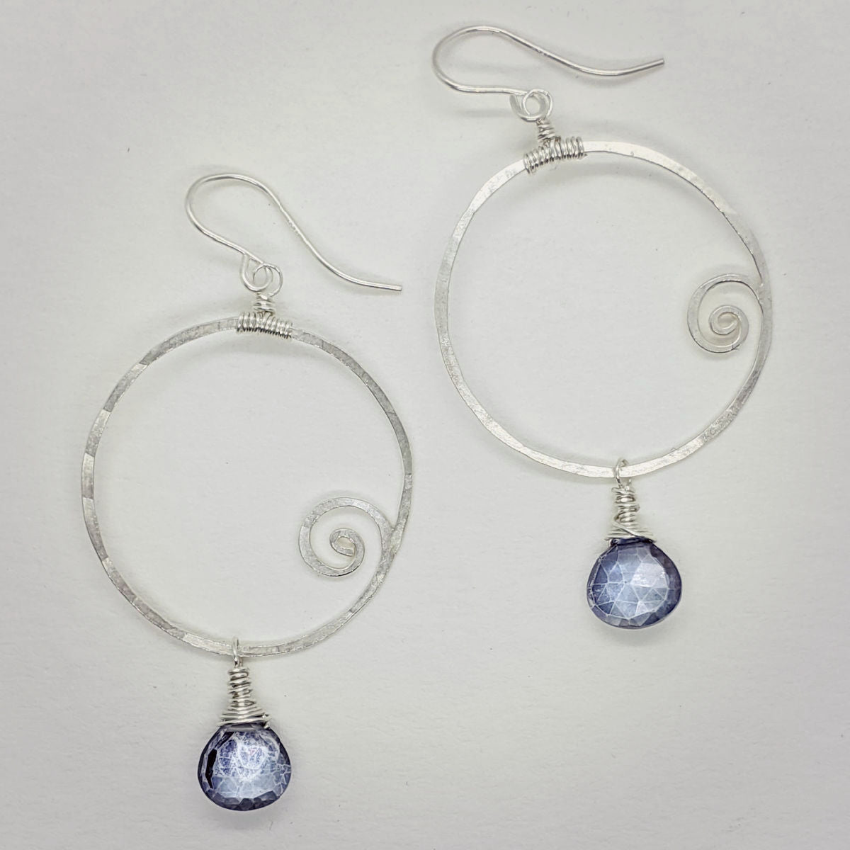 Wave Earrings • Blue Quartz